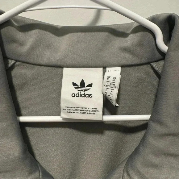 Adidas Gray Silver Track Jacket Men’s Size XLarge Embroidered LogoAdidas - Picture 7 of 11